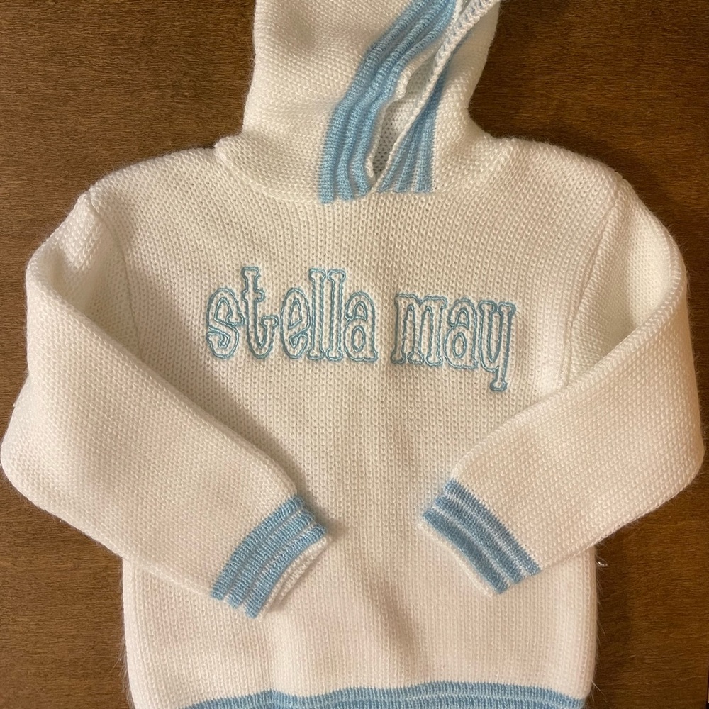 🩷3/$25🩷 Custom Monogram Zip-Back Sweater with Hood